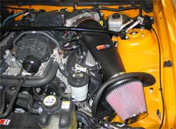 K&N air intake kit installed on 2007 Shelby Ford Mustang